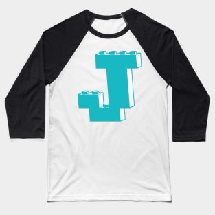 THE LETTER J by Customize My Minifig Baseball T-Shirt